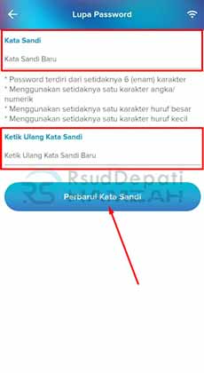 10. Memasukkan Kata Sandi Baru