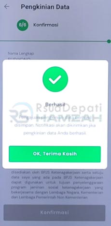 11. Cara Pengkinian Data JMO Mobile Berhasil