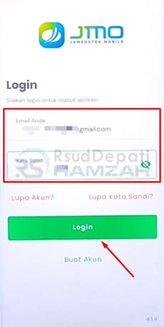 2. Login Akun JMO