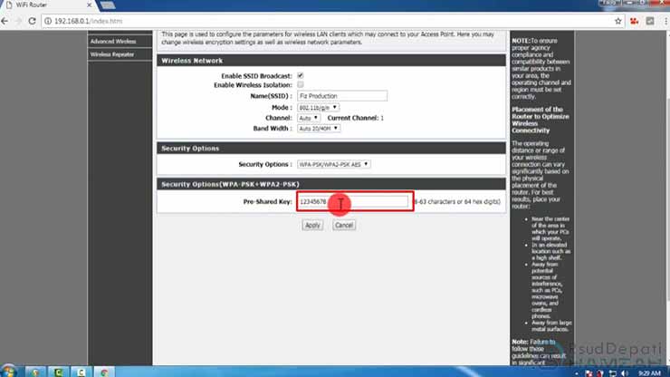 3. Ganti Password WIFI