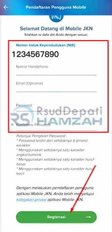 5. Masukkan Nomor HP Email Buat Password