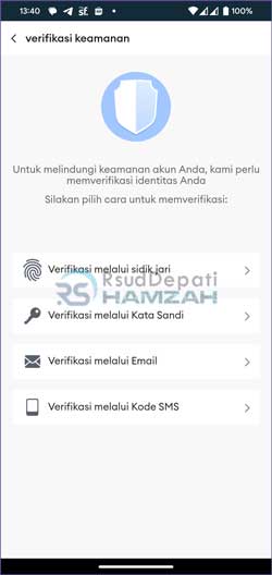 6 Pilih Metde Verifikasi