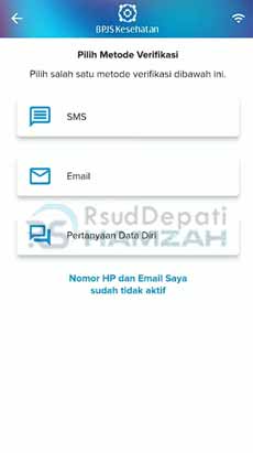 6. Pilih Metode Verifikasi