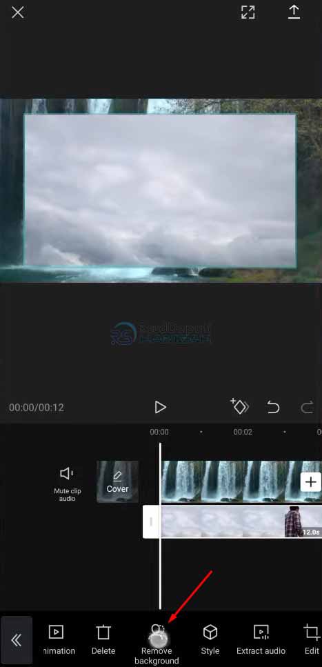 cara mengganti background video di capcut