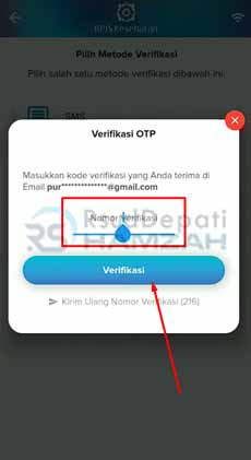 9. Masukkan Kode Verifikasi