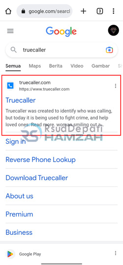 Akses Situs Truecaller