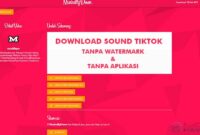 Cara Download Sound TikTok Tanpa Watermark