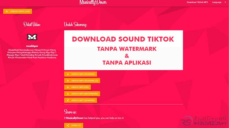 Cara Download Sound TikTok Tanpa Watermark