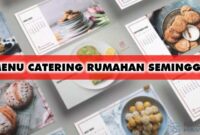 MENU CATERING RUMAHAN SEMINGGU