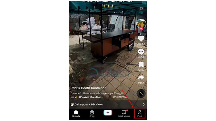 Masuk ke Profil Akun TikTok 1