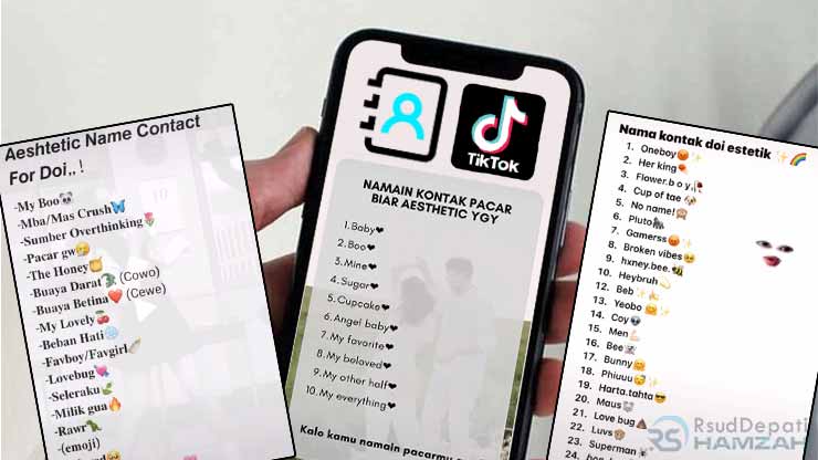 Nama Kontak Pacar Aesthetic TikTok