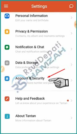 Pilih Account Security