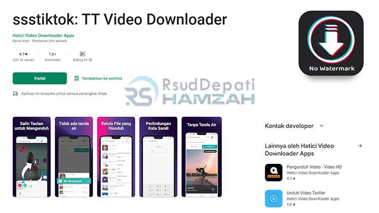 SSSTik Download Video TikTok Tanpa Tanda Air