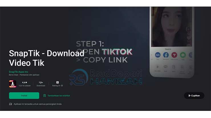 SnapTik Downloader Video TikTok Tanpa Watermark
