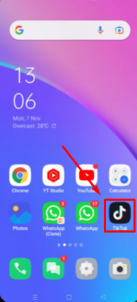 1. Buka Aplikasi Tiktok Di Hp