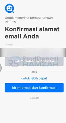 10. Klik Kirim Email dan Konfirmasi