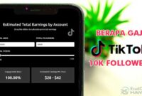 10K Followers TikTok Dapat Uang Berapa