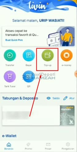 2 Pilih Menu Top Up