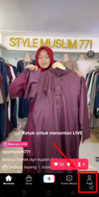 2. Pilih Profil Tiktok