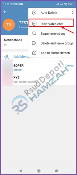 3 Pilih Start Video Chat