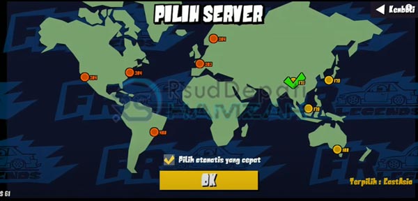 3. Pilih Server