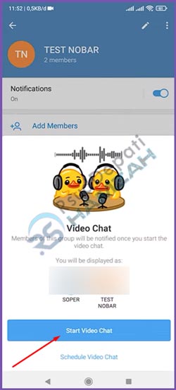 4 Pilih Tombol Start Video Chat