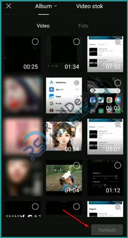 4 Pilih Video Tambah