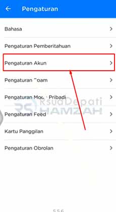 4. Pilih Pengaturan Akun