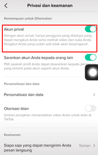 5. Buka Privasi