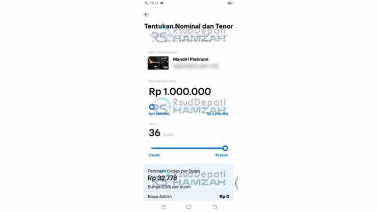 5. Tentukan Nominal dan Tenor