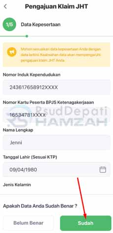 6. Cek Data Kepesertaan