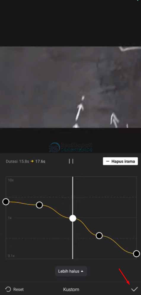 cara memperlambat video di capcut
