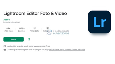 8. Aplikasi Lightroom