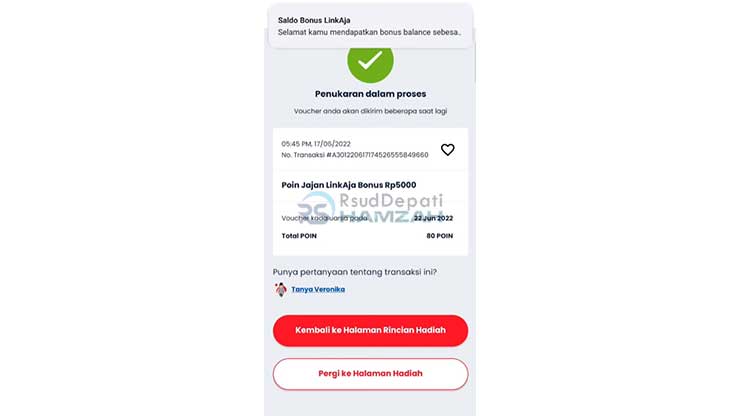 Berhasil Menukar Poin Telkomsel Jadi Saldo LinkAja