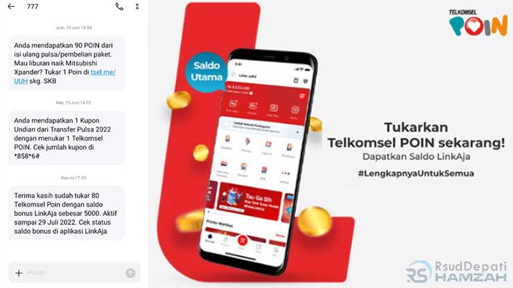 Cara Tukar Poin Telkomsel Jadi Saldo LinkAja 500 Ribu