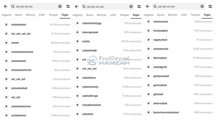 Contoh Penggunaan Kata Sat Set Sat Set di TikTok