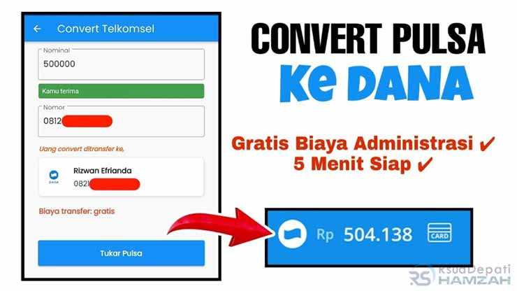 Convert Pulsa ke DANA Gratis