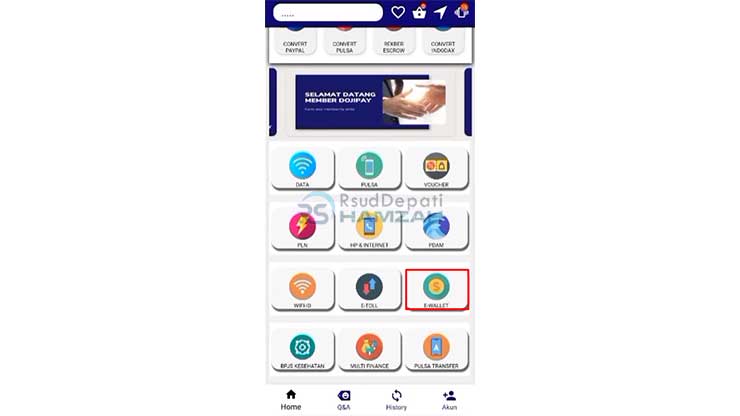 Masuk Menu eWallet
