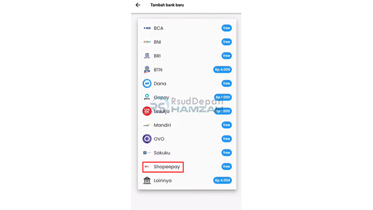Pilih ShopeePay