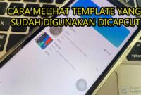 cara melihat template yang sudah digunakan di capcut