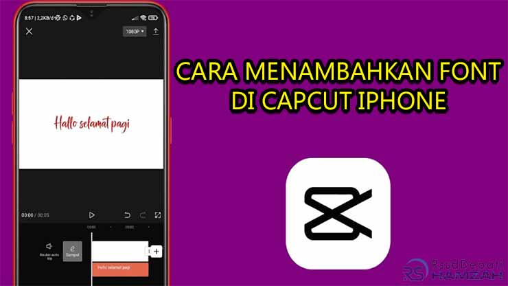 cara menambahkan font di capcut iphone