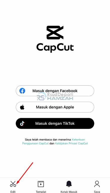 halaman edit capcut