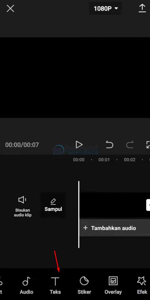 klik teks capcut