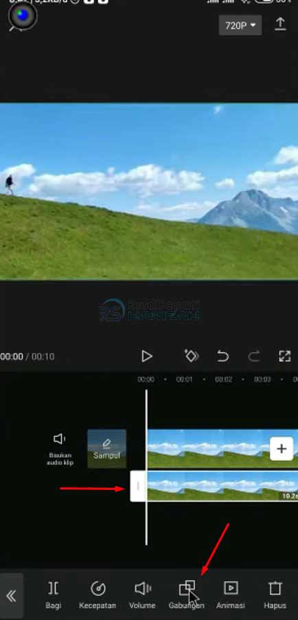 cara menghilangkan objek di video capcut