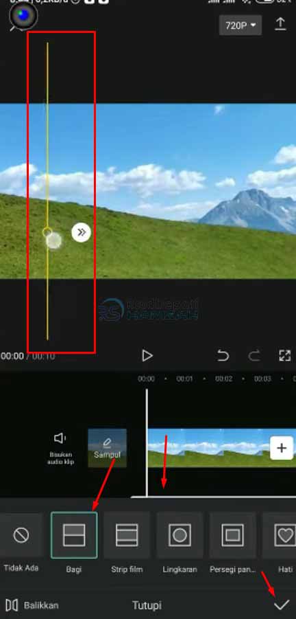 cara menghilangkan objek di video capcut