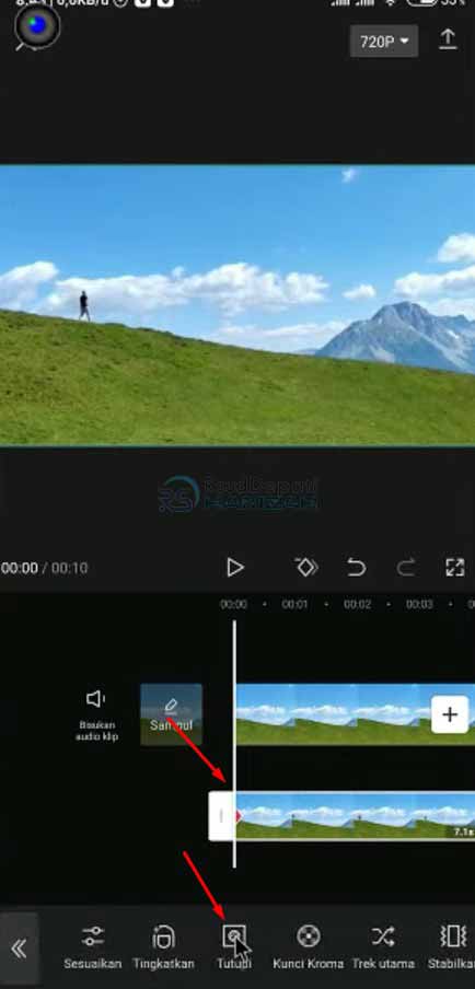 cara menghilangkan objek di video capcut