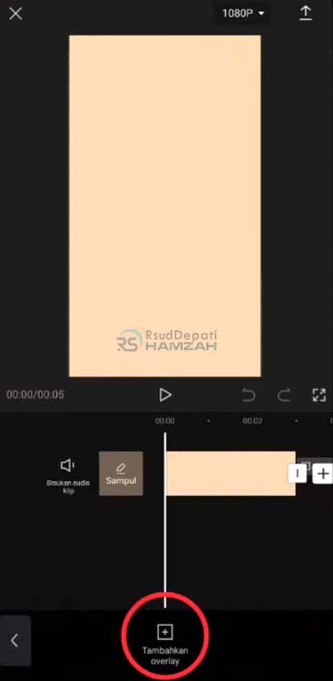 tambahkan overlay capcut