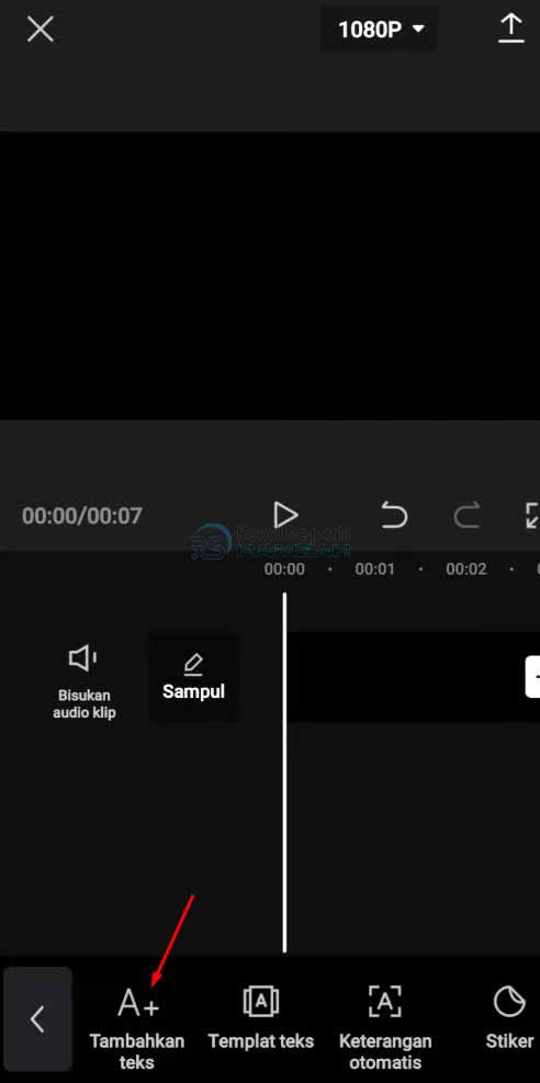 tambahkan teks