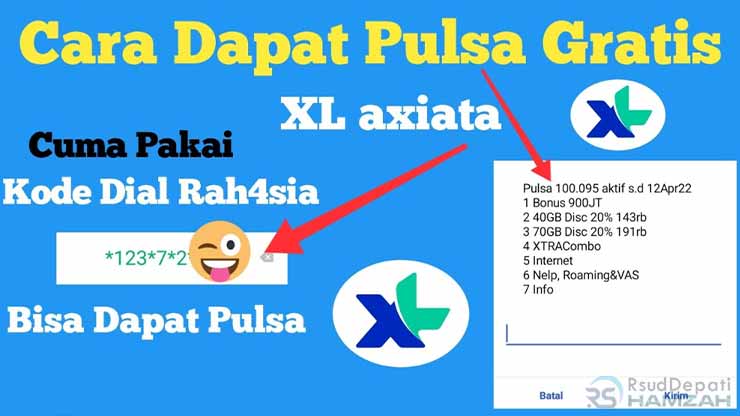 Pulsa Gratis XL 50.000 Langsung Masuk Tanpa Aplikasi