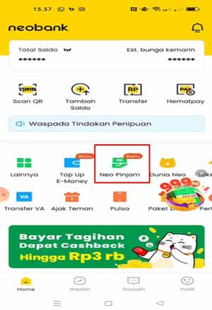 Buka Aplikasi Neo Bank